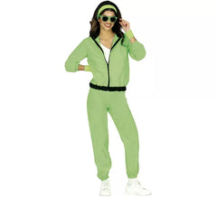 Déguisement survêtement vert fluo femme