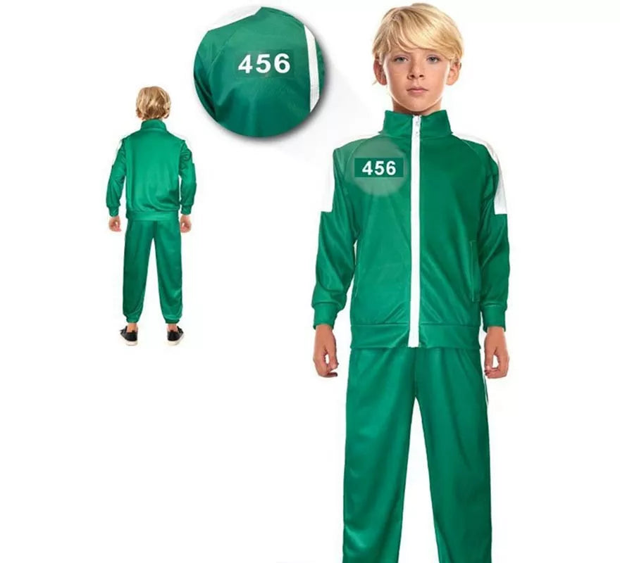 Translation missing: fr.Disfraz de Chándal verde personalizable del Juego para niño