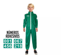 Costume de survêtement vert personnalisable Squid Game