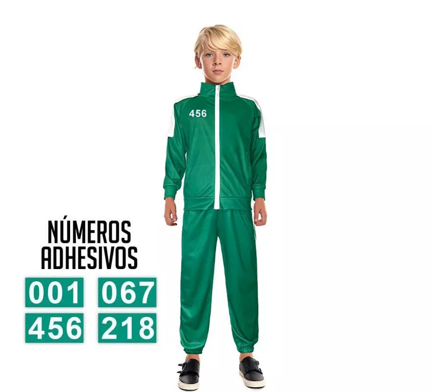 Translation missing: fr.Disfraz de Chándal verde personalizable del Juego para niño