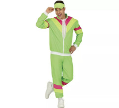 Déguisement survêtement vert fluo et fuchsia homme