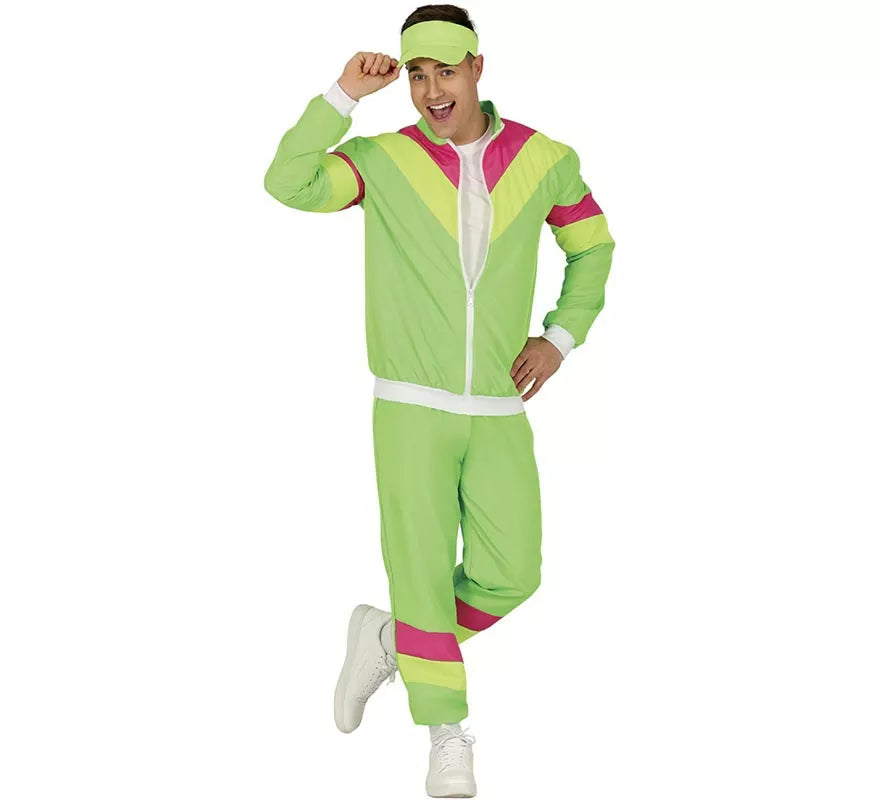 Translation missing: fr.Disfraz de Chándal verde y fucsia neón para hombre