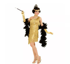 Costume Charleston doré classique pour femme
