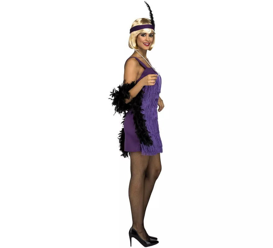 Disfraz de Charlestón Morada para mujer