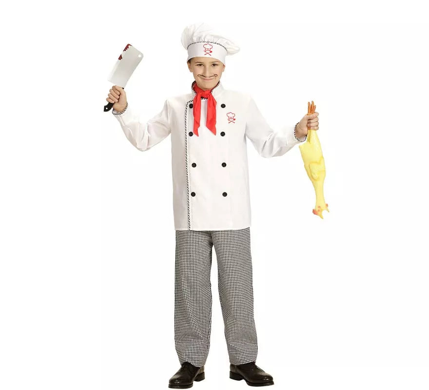 Translation missing: fr.Disfraz de Chef Cocinero blanco para niños