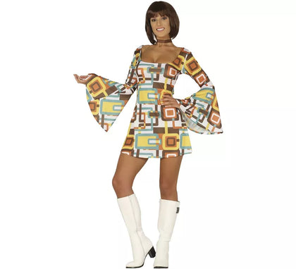 Disfraz de Chica Disco Multicolor para mujer