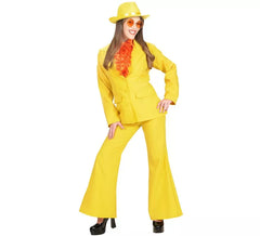 Costume de fêtarde en costume jaune pour femme