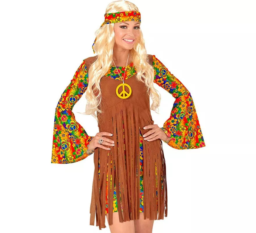 Translation missing: fr.Disfraz de Chica Hippie flecos largos para mujer