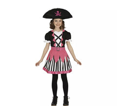Déguisement fille pirate rose fille