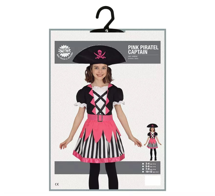 Translation missing: fr.Disfraz de Chica Pirata Rosa para niña