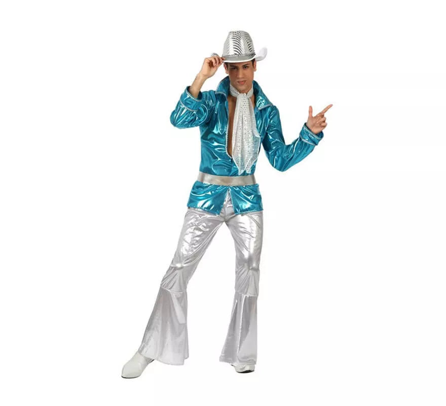 Translation missing: fr.Disfraz de Chico Disco azul para hombre