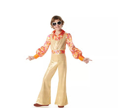 Costume Disco Boy doré des années 70 pour garçon