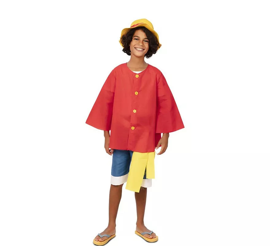 Translation missing: fr.Disfraz de Chico Elástico rojo con pañuelo para niño