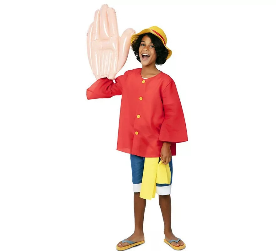 Translation missing: fr.Disfraz de Chico Elástico rojo con pañuelo para niño