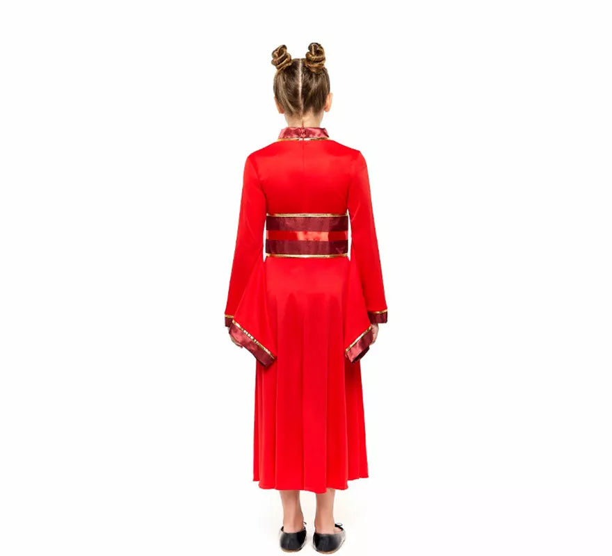 Translation missing: fr.Disfraz de China Hanfu rojo para niña