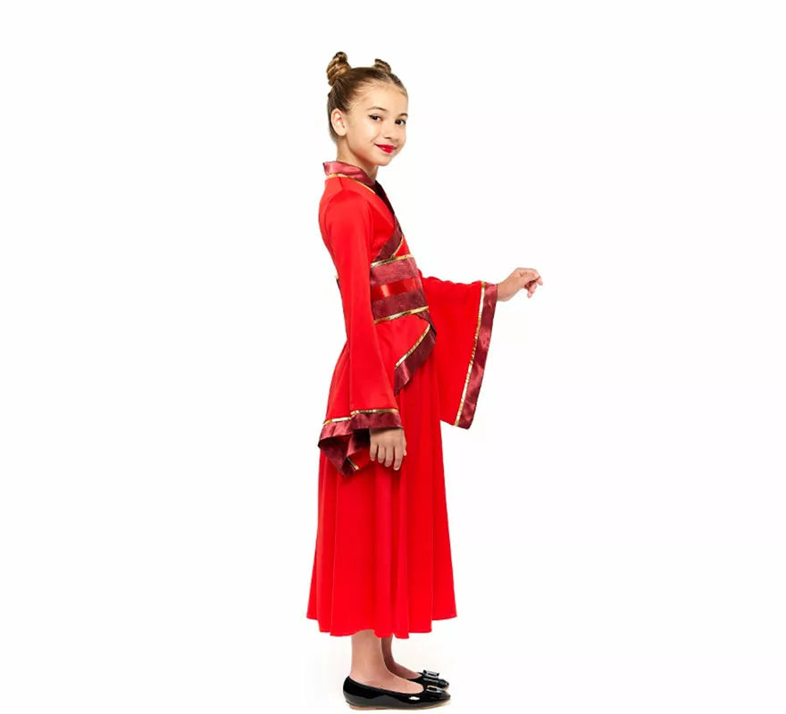 Translation missing: fr.Disfraz de China Hanfu rojo para niña