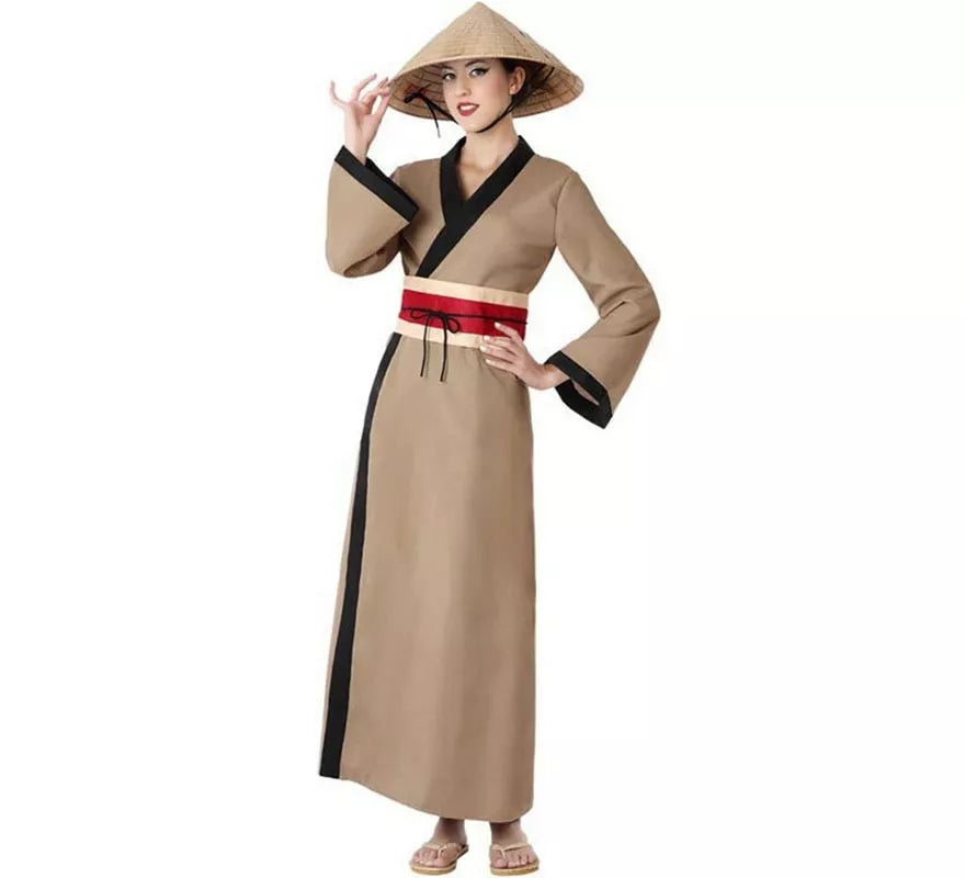Disfraz de China Marrón para mujer