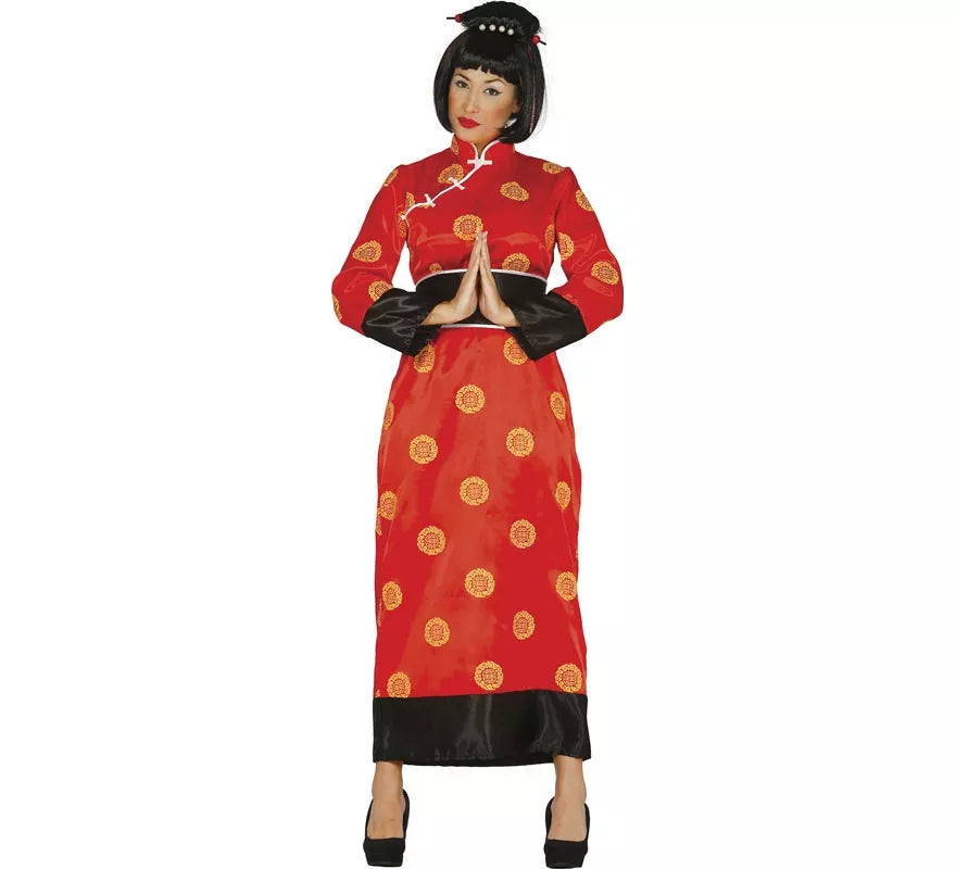 Translation missing: fr.Disfraz de China rojo para mujer