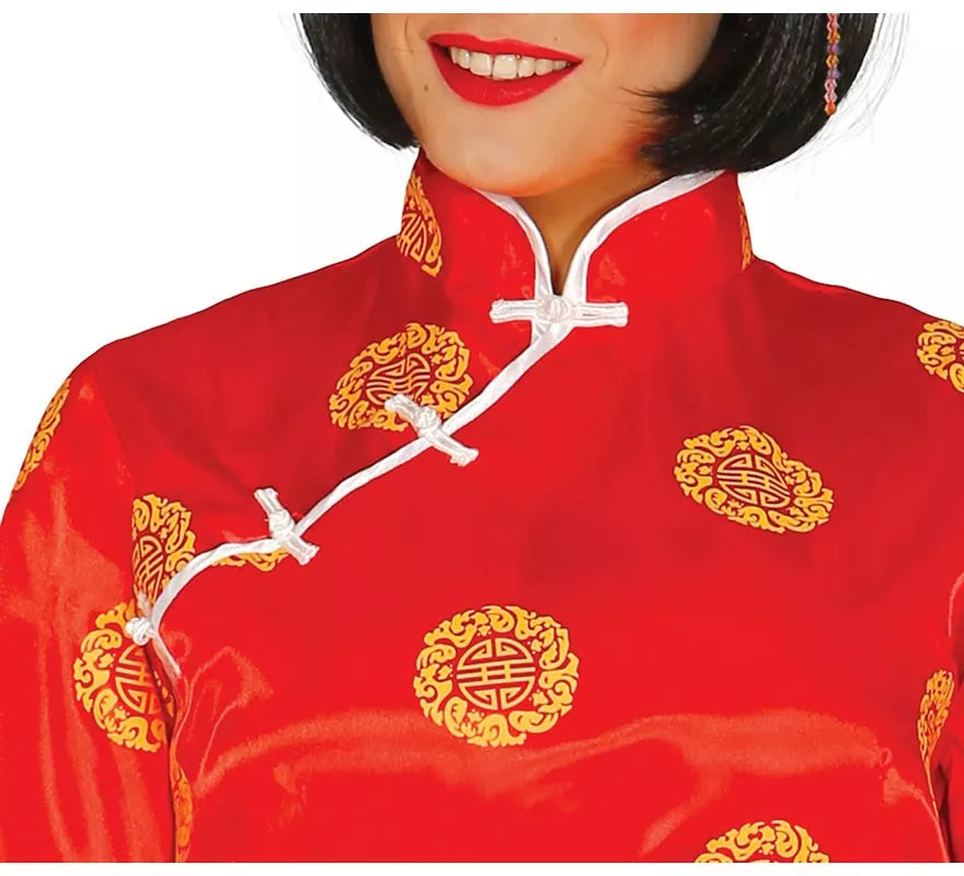 Translation missing: fr.Disfraz de China rojo para mujer