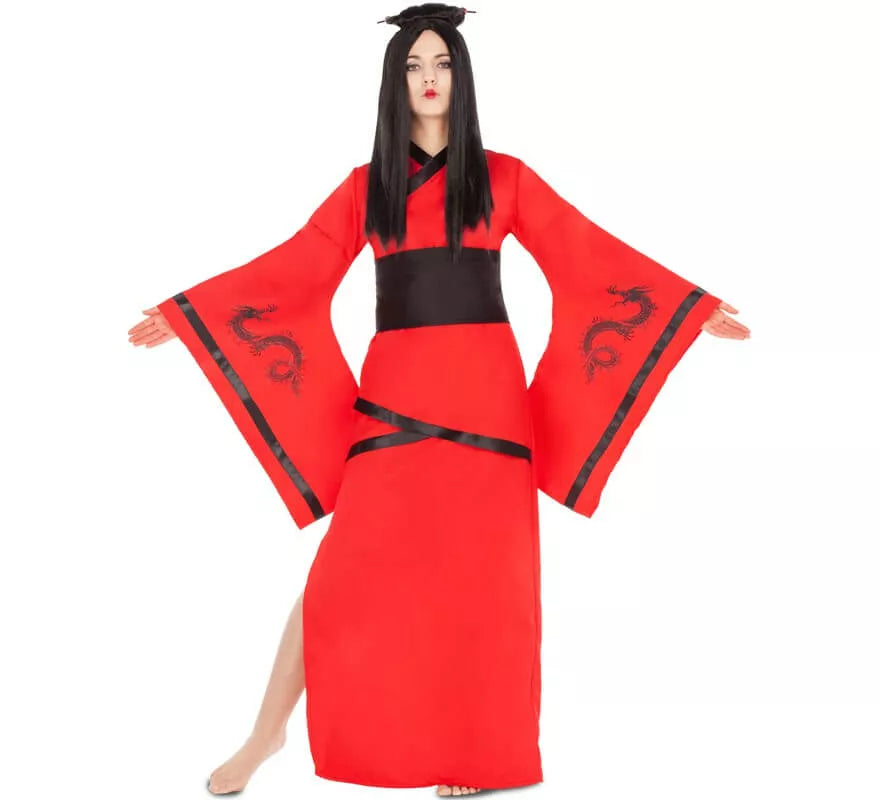 Translation missing: fr.Disfraz de China Rojo y Negro para mujer
