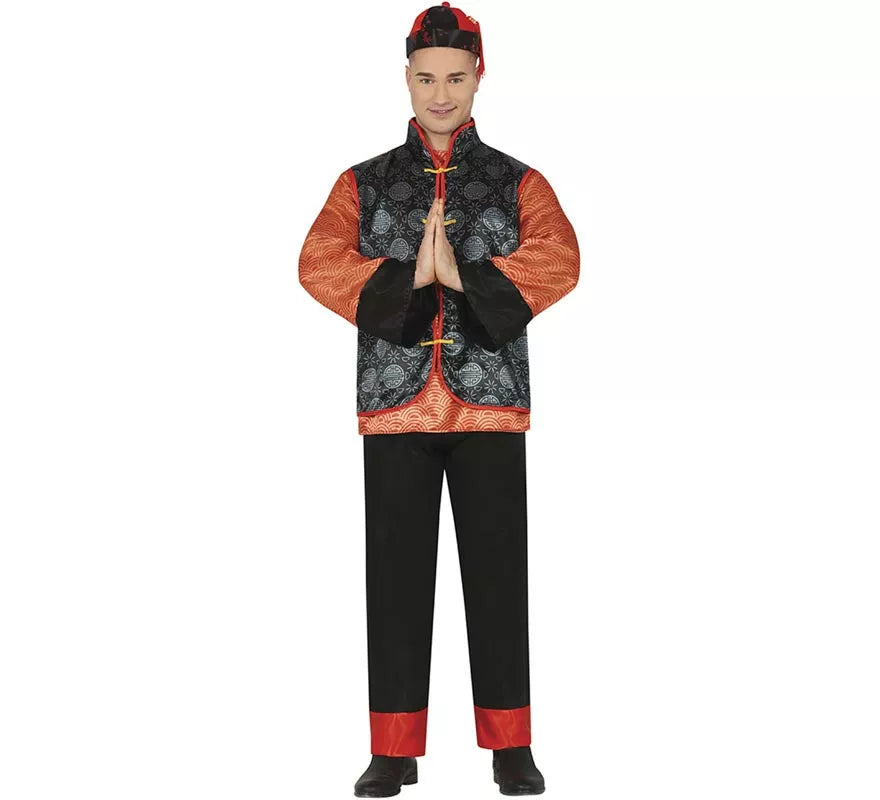 Translation missing: fr.Disfraz de Chino naranja para hombre