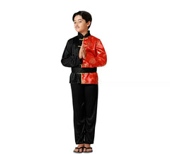 Déguisement chinois noir et rouge enfant