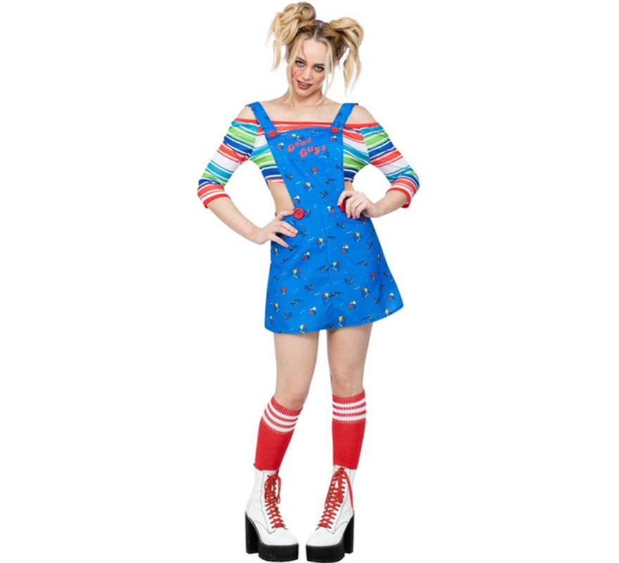 Translation missing: fr.Disfraz de Chucky vestido azul para mujer