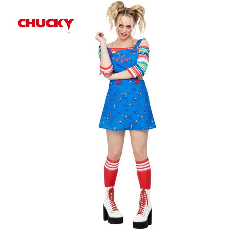 Translation missing: fr.Disfraz de Chucky vestido azul para mujer