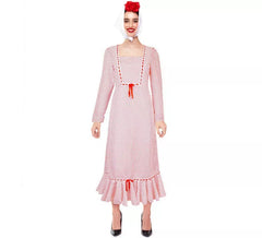 Costume Chulapa classique blanc à pois rouges pour femme