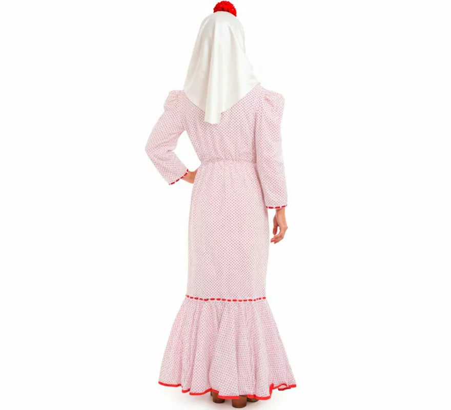 Translation missing: fr.Disfraz de Chulapa Clásico blanco y rojo para mujer