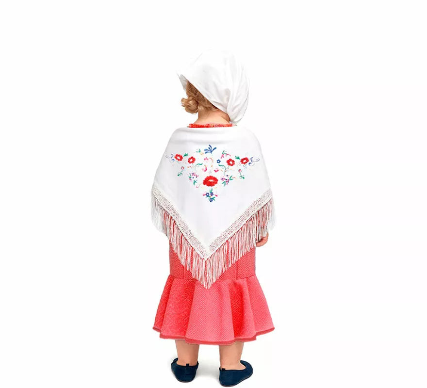 Translation missing: fr.Disfraz de Chulapa Clásico rojo y blanco para bebé