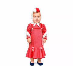 Déguisement Chulapa classique rouge et blanc pour bébé