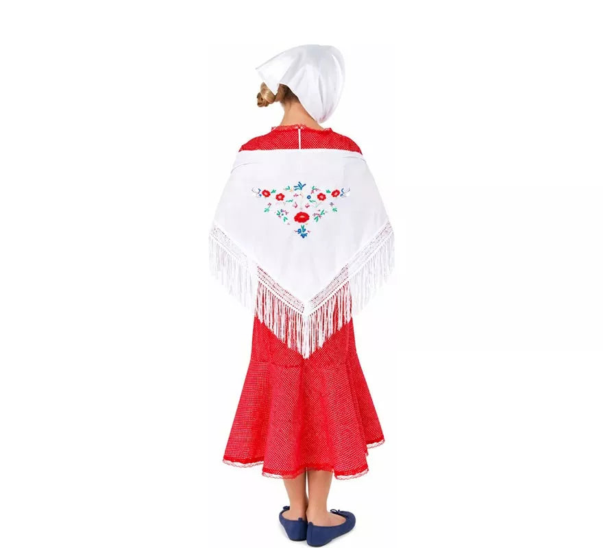 Disfraz de Chulapa rojo para niña