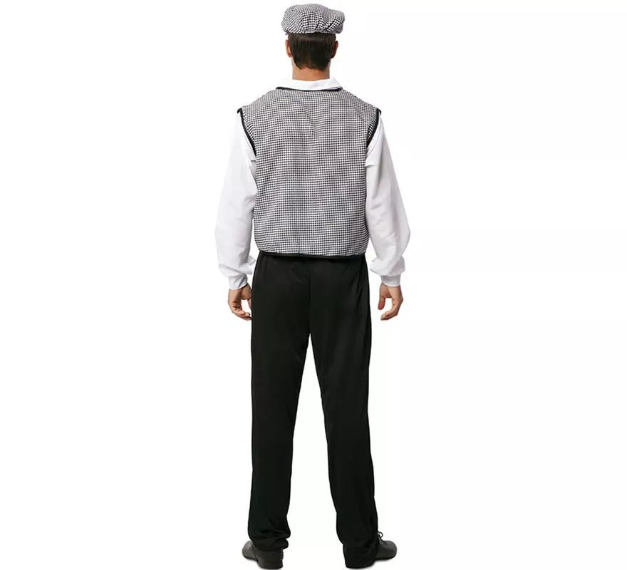 Translation missing: fr.Disfraz de Chulapo Madrileño gris con gorro para hombre
