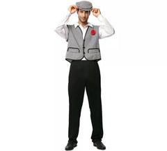 Déguisement Chulapo Madrileño gris avec chapeau pour homme