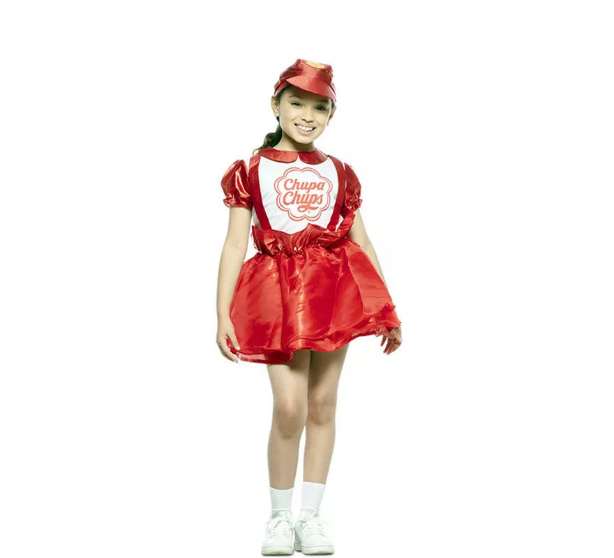 Disfraz de Chupa Chups Lollipop Rojo para niña