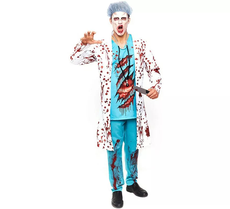 Translation missing: fr.Disfraz de Cirujano Zombie para adultos