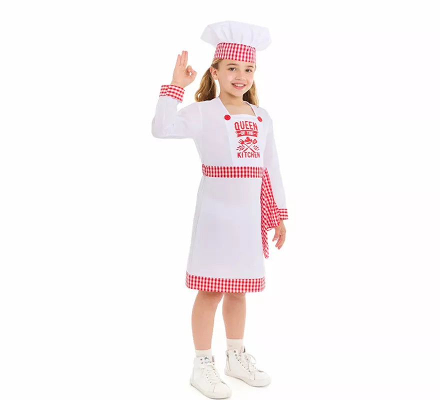 Translation missing: fr.Disfraz de Cocinera Chef para niña