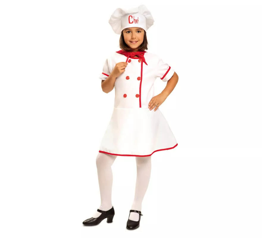 Translation missing: fr.Disfraz de Cocinera Chef para Niña