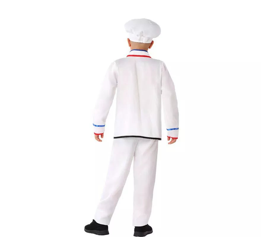 Translation missing: fr.Disfraz de Cocinero Blanco con gorro para niño