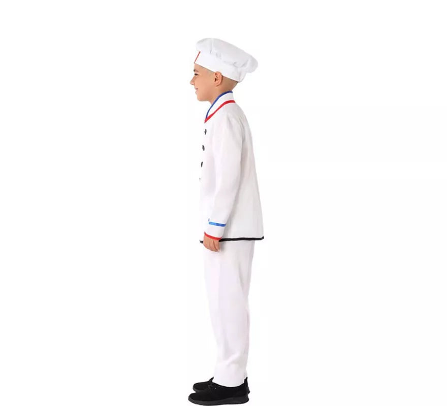 Translation missing: fr.Disfraz de Cocinero Blanco con gorro para niño