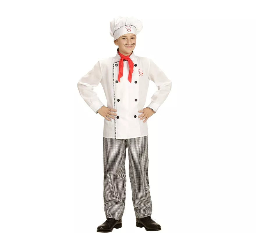 Translation missing: fr.Disfraz de Chef Cocinero blanco para niños