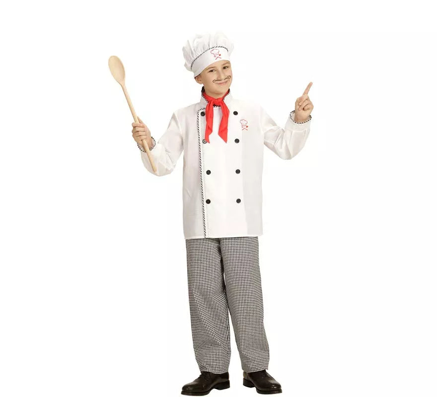 Translation missing: fr.Disfraz de Chef Cocinero blanco para niños