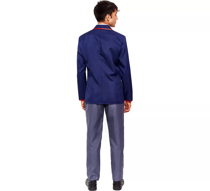 Translation missing: fr.Disfraz de Colegial Moderno Azul para hombre
