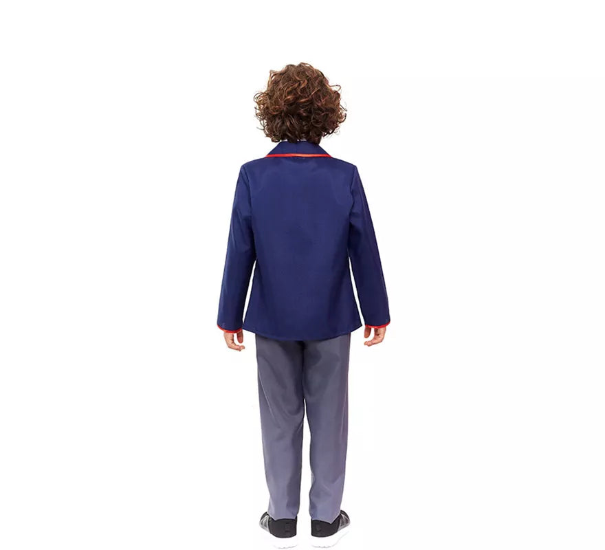 Translation missing: fr.Disfraz de Colegial Moderno Azul para niño