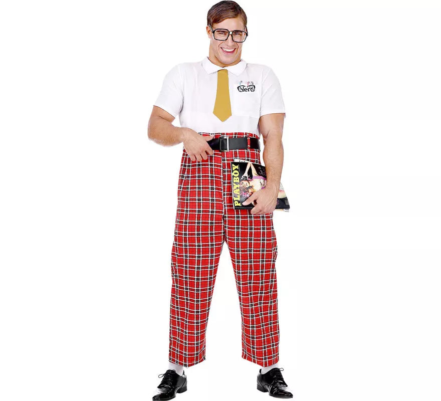Translation missing: fr.Disfraz de Colegial Novato Empollón con gafas para hombre