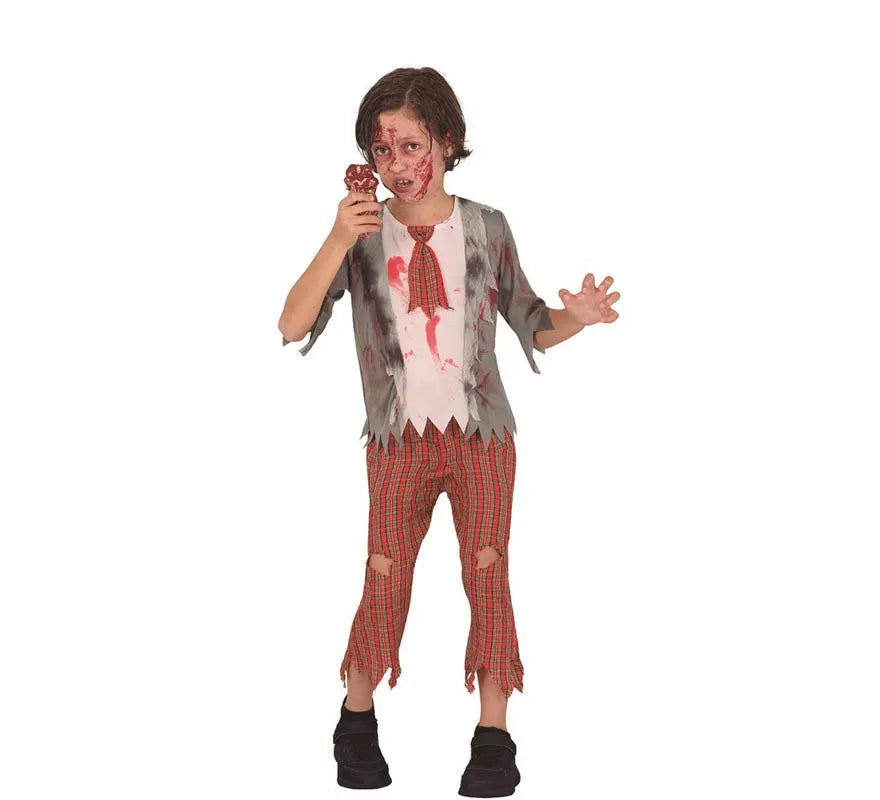 Translation missing: fr.Disfraz de Colegial Zombie para niño