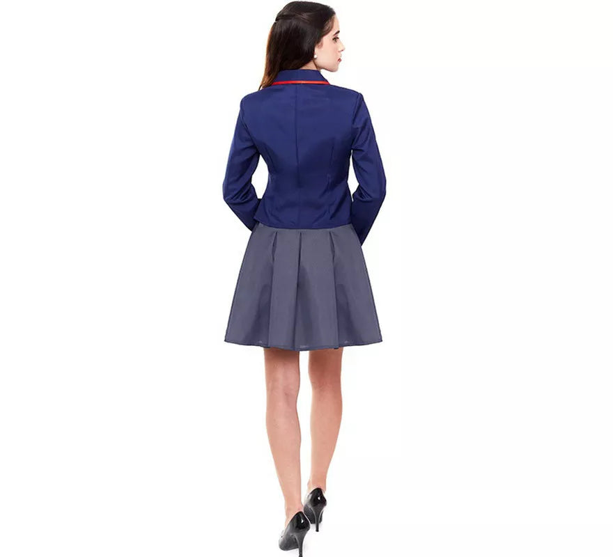 Translation missing: fr.Disfraz de Colegiala Moderno Azul para mujer