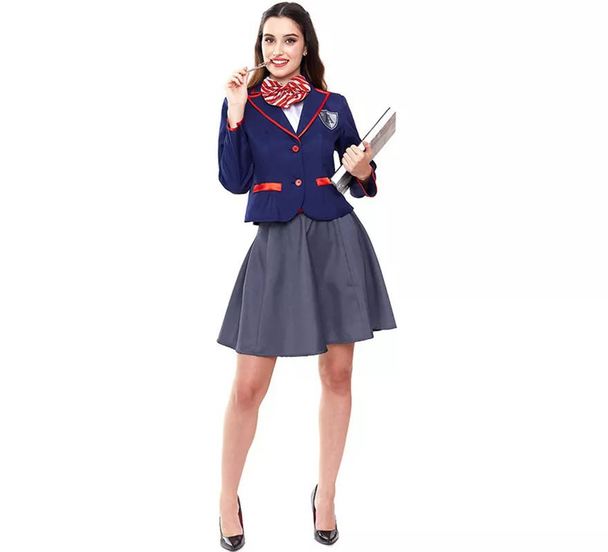 Translation missing: fr.Disfraz de Colegiala Moderno Azul para mujer