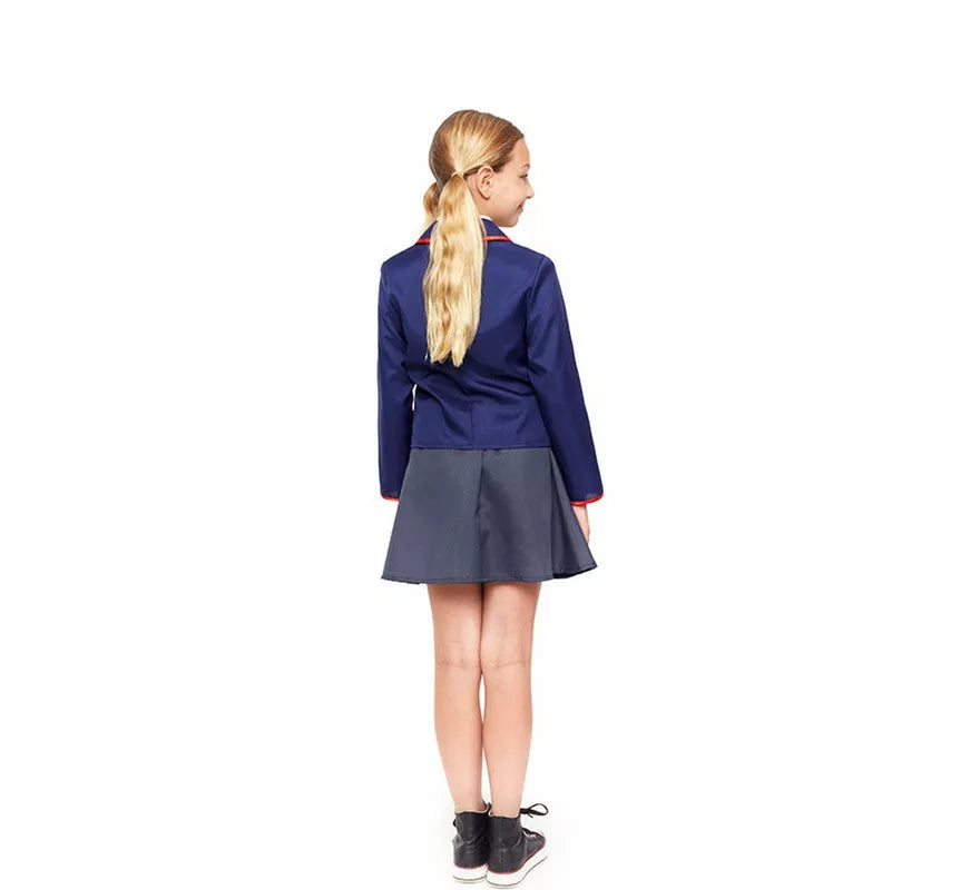 Translation missing: fr.Disfraz de Colegiala Moderno Azul para niña